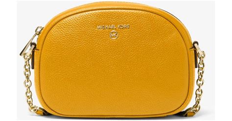 michael kors pebbled leather crossbody gold buckle hardware|More.